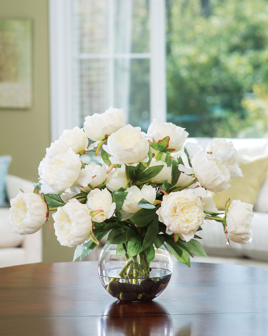 Deluxe Peony Silk Flower Centerpiece 3 Deluxe Peony Silk Flower Centerpiece