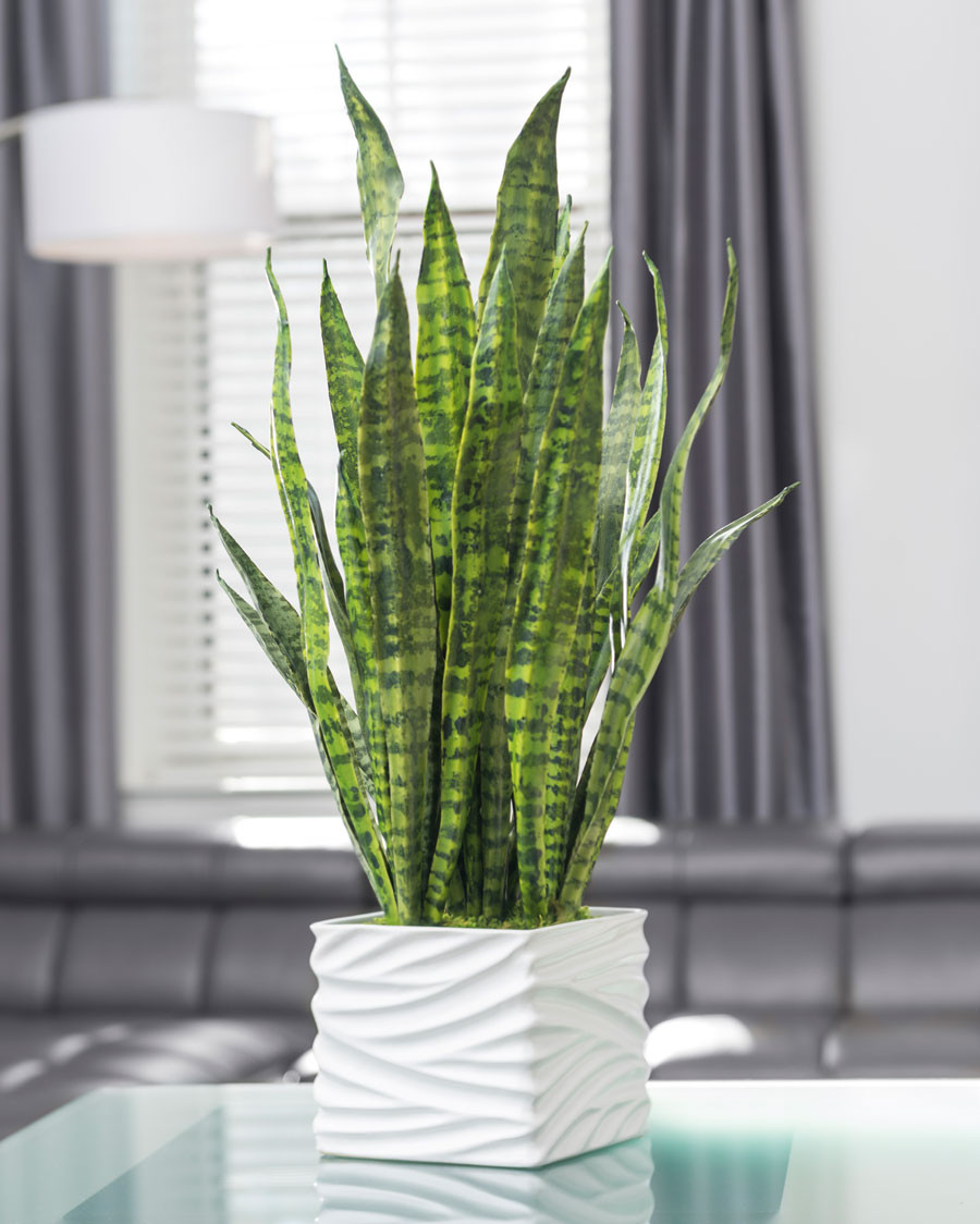 Sansevieria Planter Artificial Foliage Arrangement