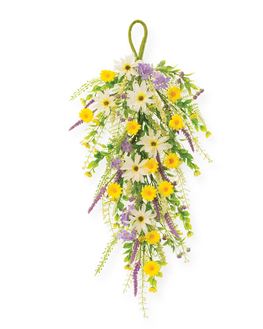 Daisy, Hydrangea & Lavender Teardrop