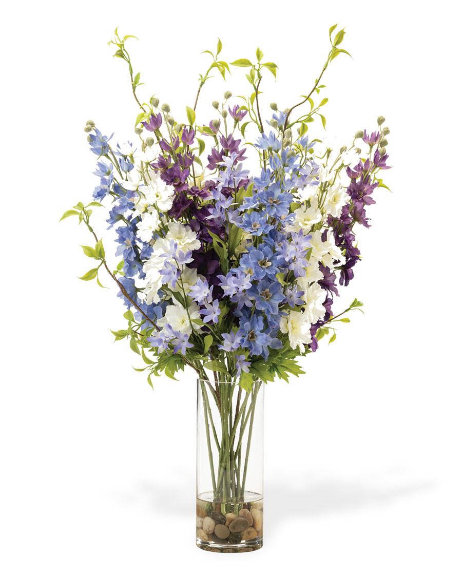 Delightful Delphiniums Silk Flower Arrangement