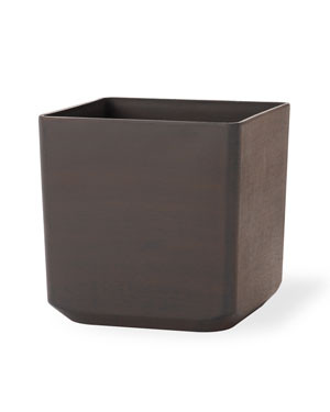 Cubico Decorative Container - 11"W x 11"H - Havana Brown