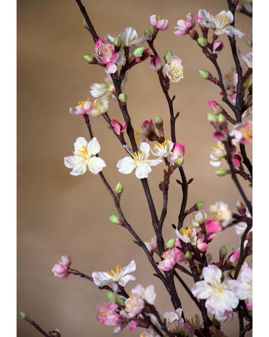 46" Silk Cherry Blossom Flower Stem
