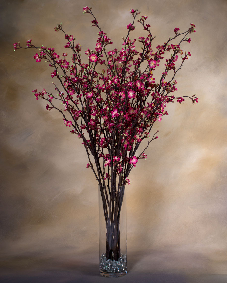 46" Silk Cherry Blossom Flower Stem