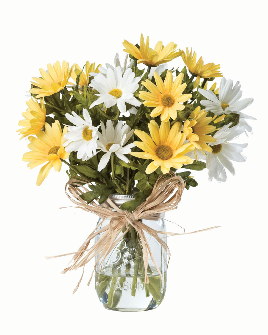 Farmhouse Daisies Silk Flower Arrangement 7 Farmhouse Daisies Silk Flower Arrangement