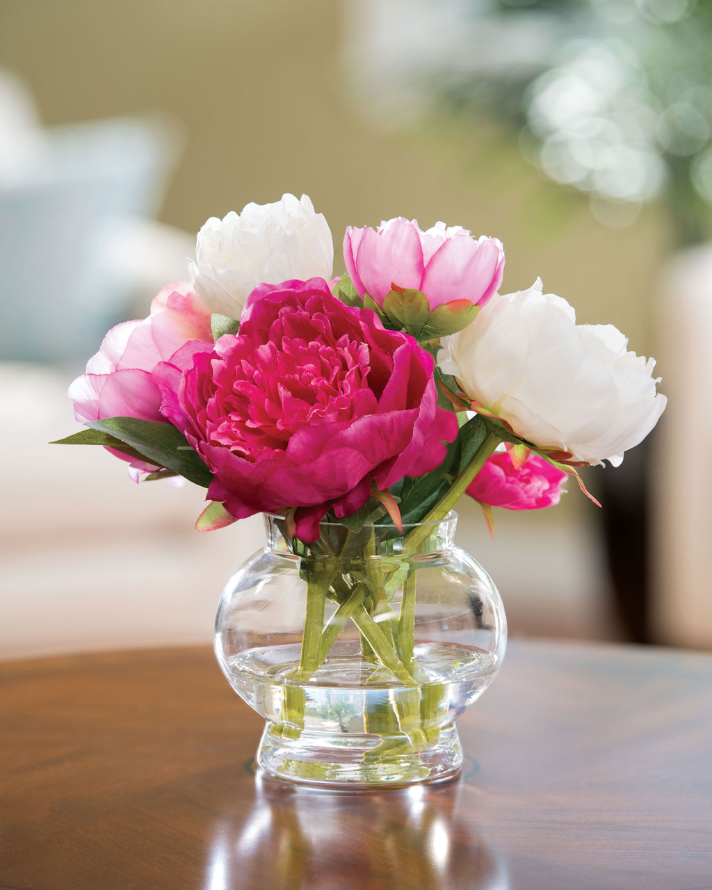 Peony Silk Flower Centerpiece 3 Peony Silk Flower Centerpiece