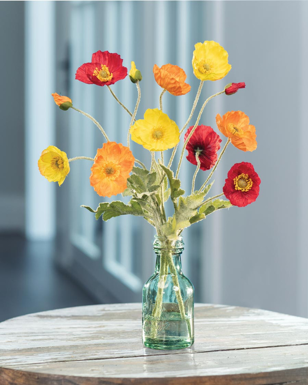 California Poppies Silk Flower Arrangement