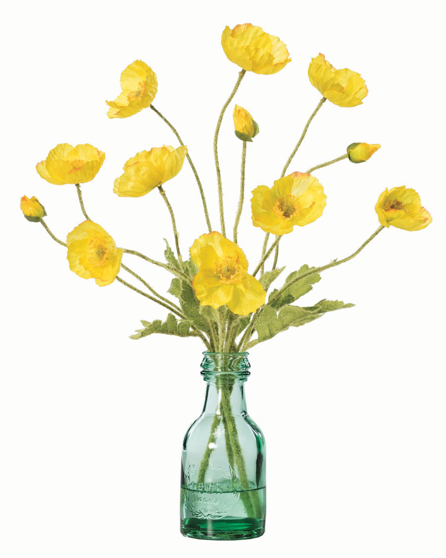California Poppies Silk Flower Arrangement 10 California Poppies Silk Flower Arrangement