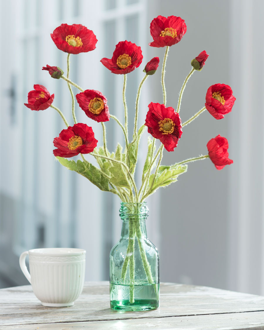 California Poppies Silk Flower Arrangement 3 California Poppies Silk Flower Arrangement