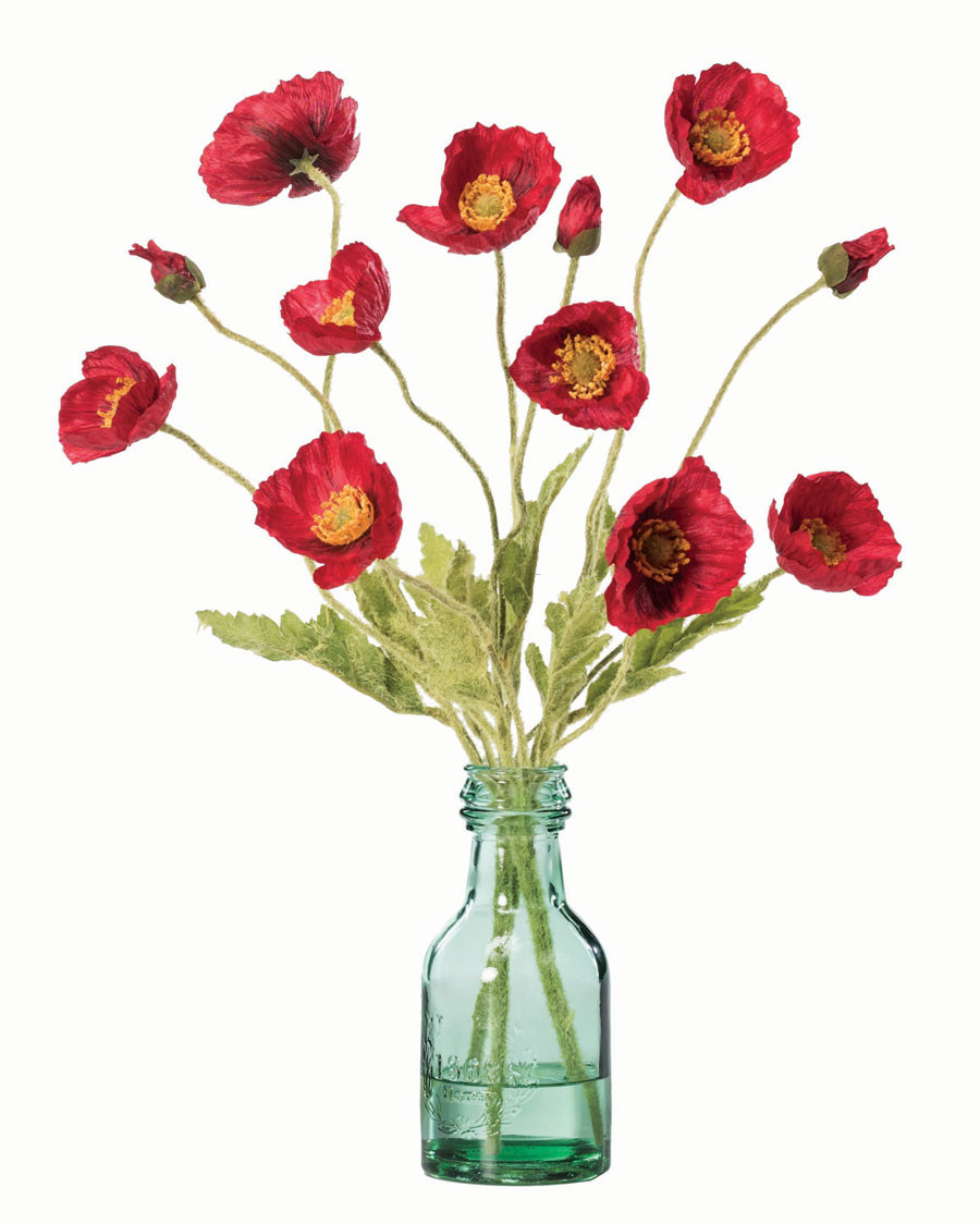 California Poppies Silk Flower Arrangement 4 California Poppies Silk Flower Arrangement