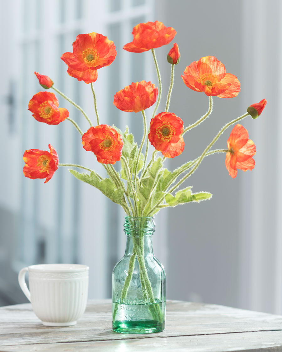California Poppies Silk Flower Arrangement 5 California Poppies Silk Flower Arrangement