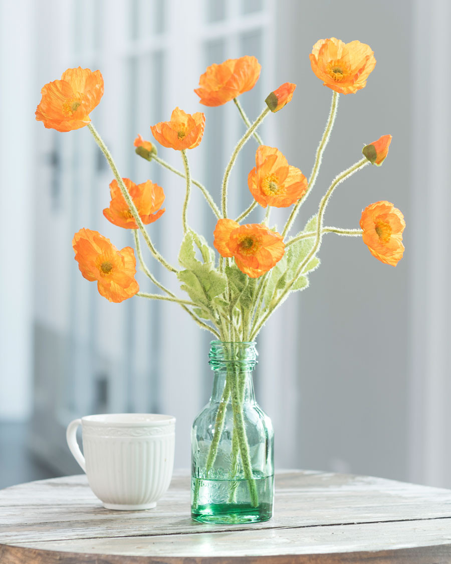 California Poppies Silk Flower Arrangement 7 California Poppies Silk Flower Arrangement