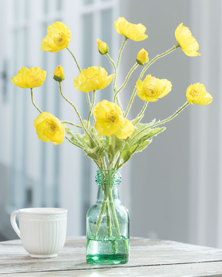 California Poppies Silk Flower Arrangement 9 California Poppies Silk Flower Arrangement
