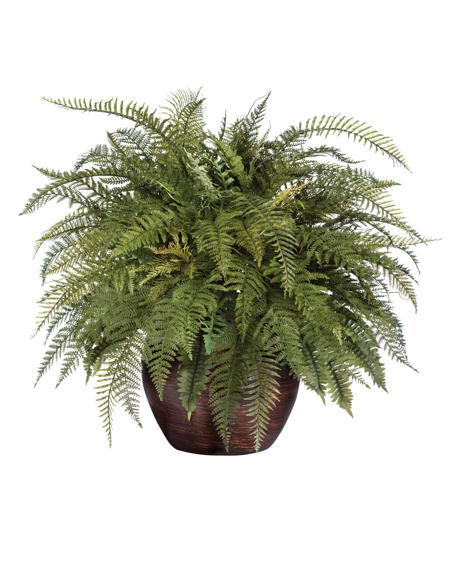 Deluxe Faux Fern Planter