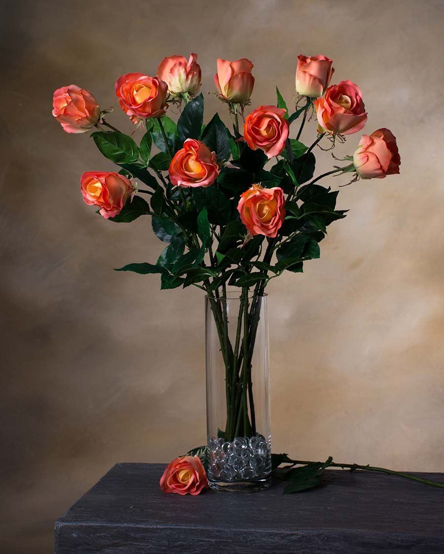 30" Rose Bud Silk Flower Stem