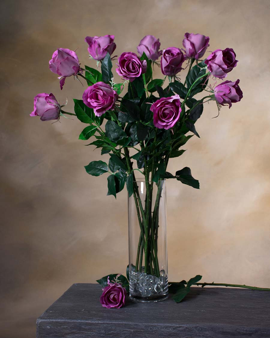 30" Rose Bud Silk Flower Stem