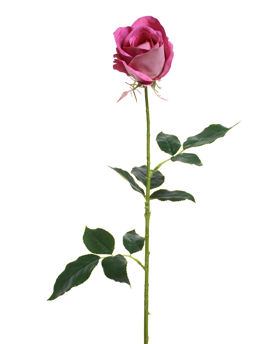 30" Rose Bud Silk Flower Stem