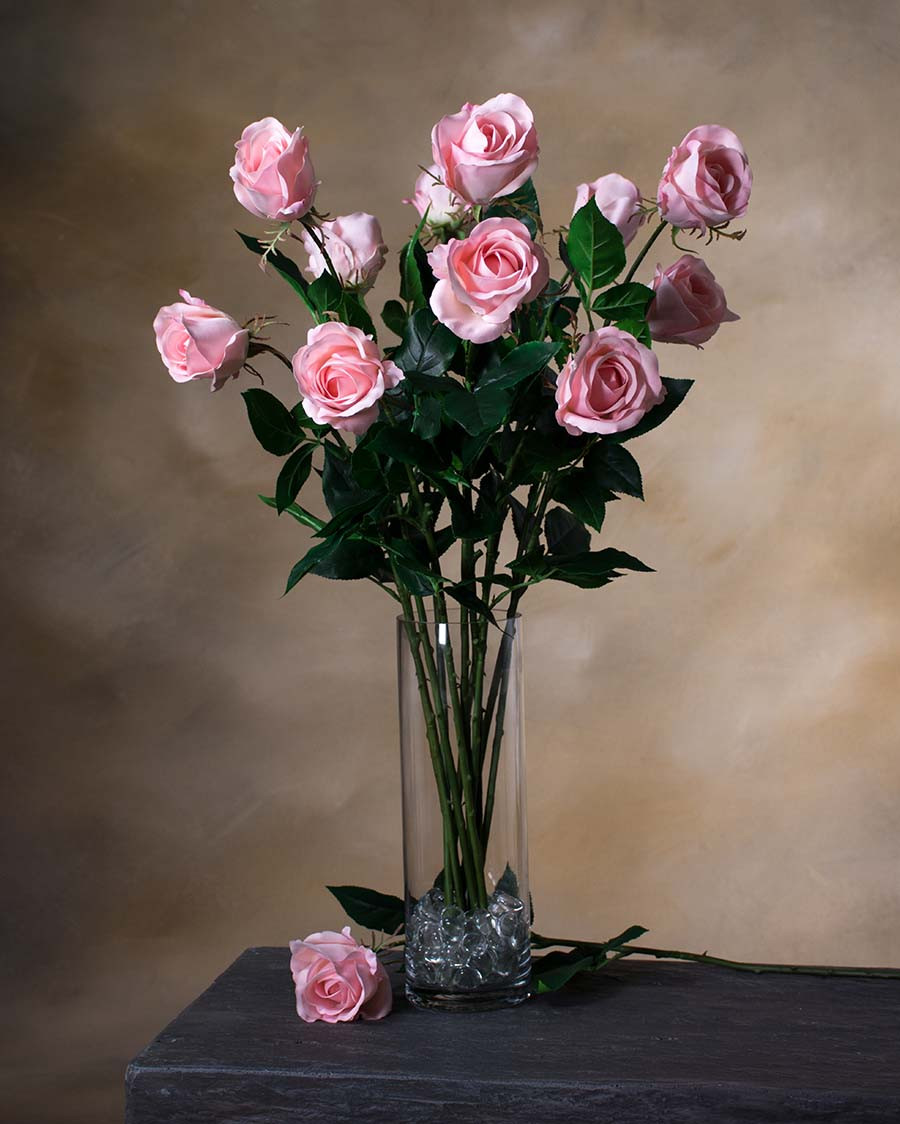 30" Rose Bud Silk Flower Stem
