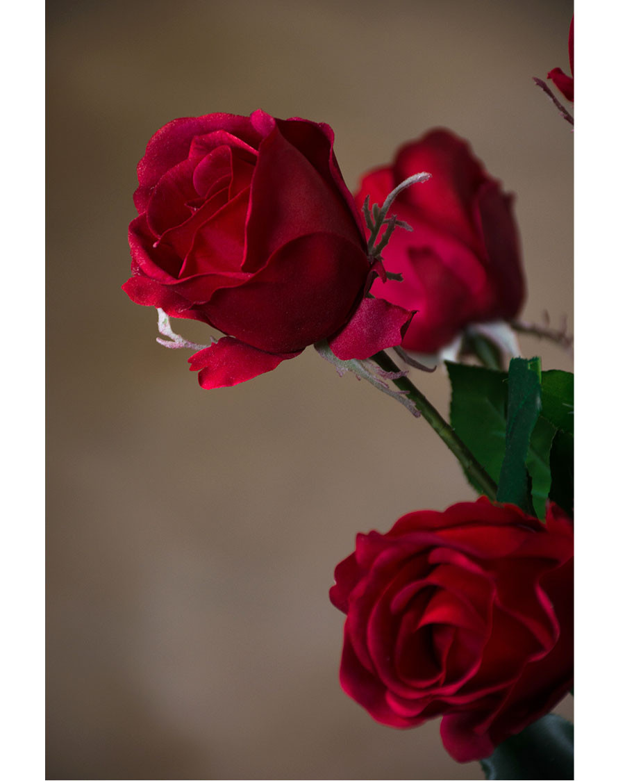 30" Rose Bud Silk Flower Stem