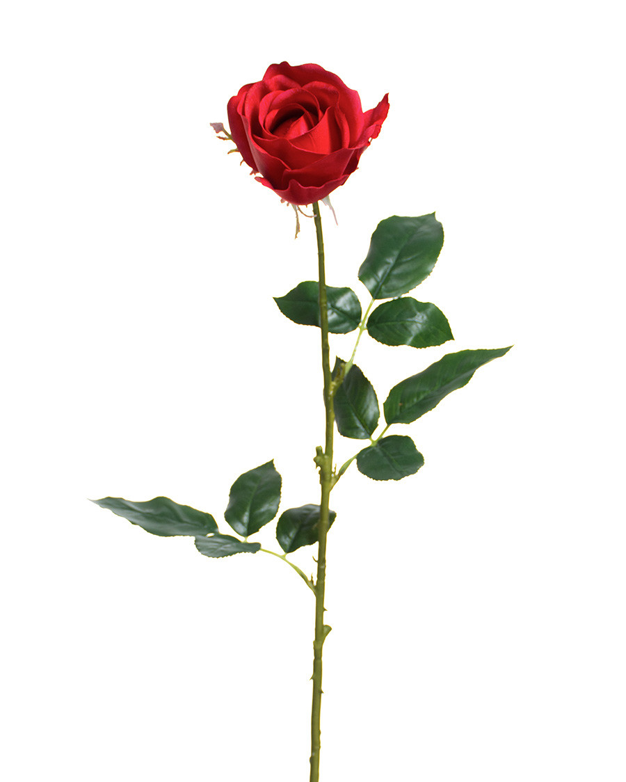 30" Rose Bud Silk Flower Stem