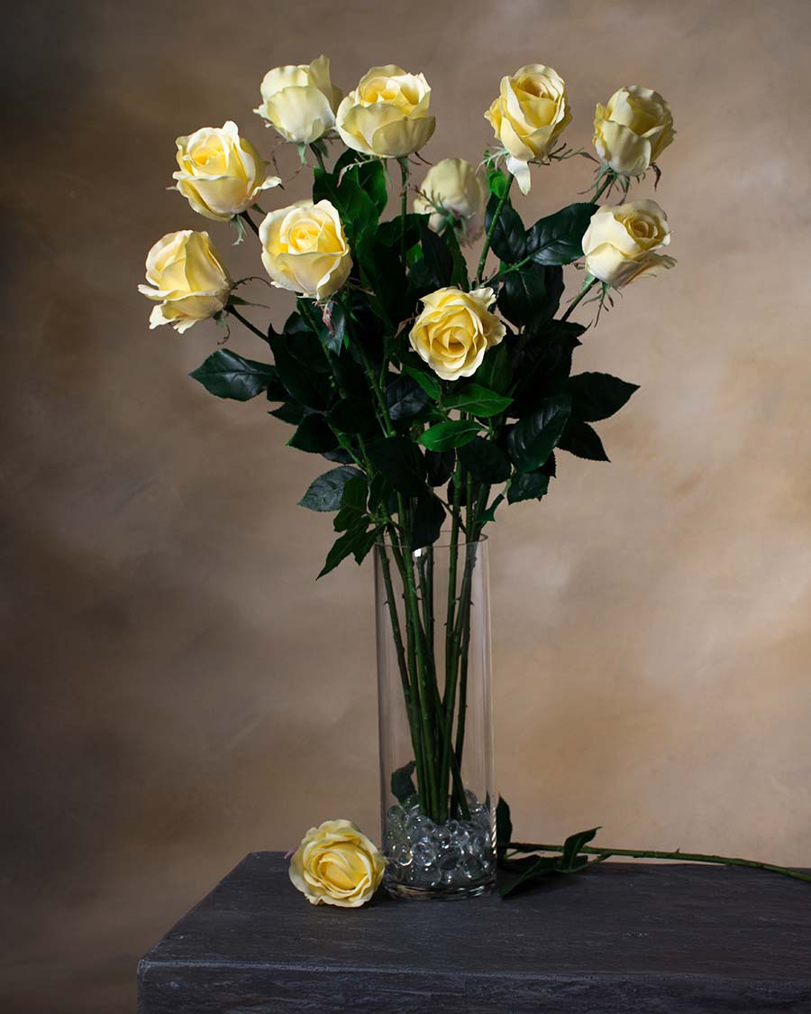 30" Rose Bud Silk Flower Stem