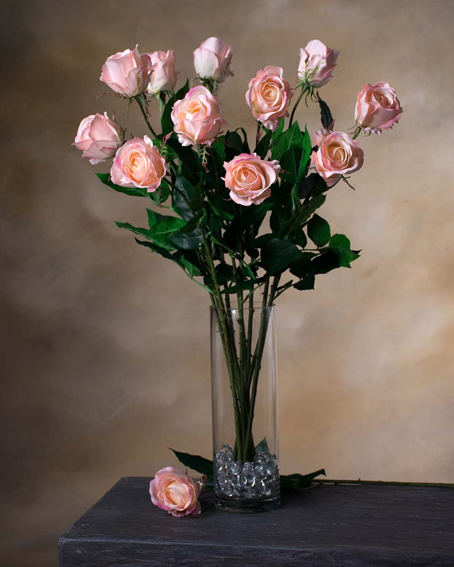 30" Rose Bud Silk Flower Stem