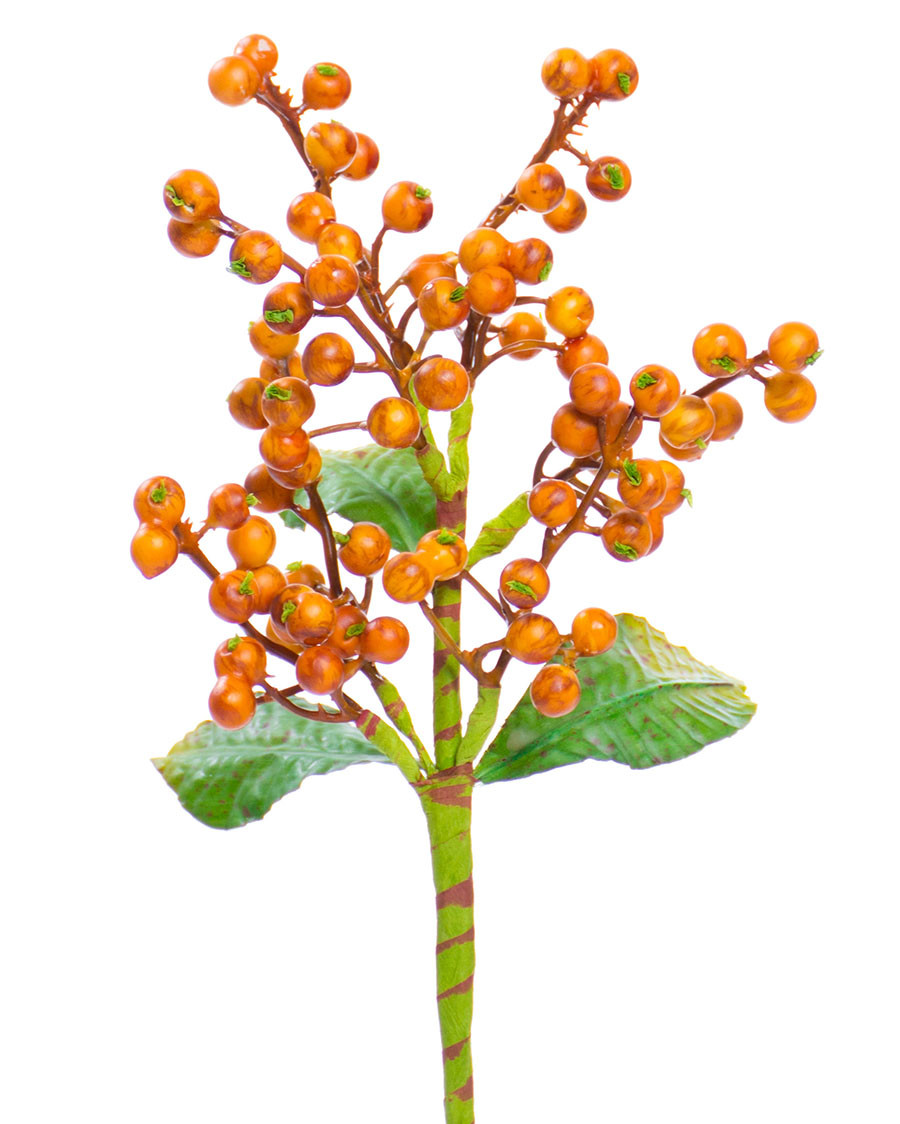 14" Faux Berry Foliage Stem Spray