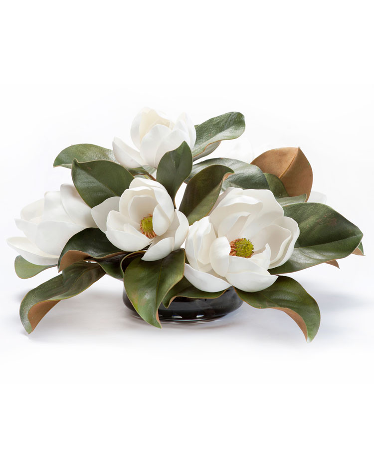 Magnolia Centerpiece Silk Flower Arrangement