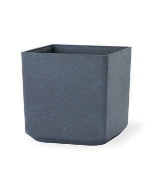 Cubico Decorative Container - 11"W x 11"H - Granite Gray