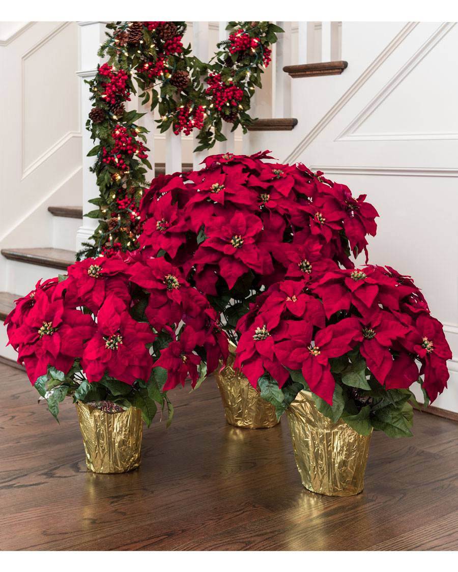 Premier Silk Poinsettia - Large