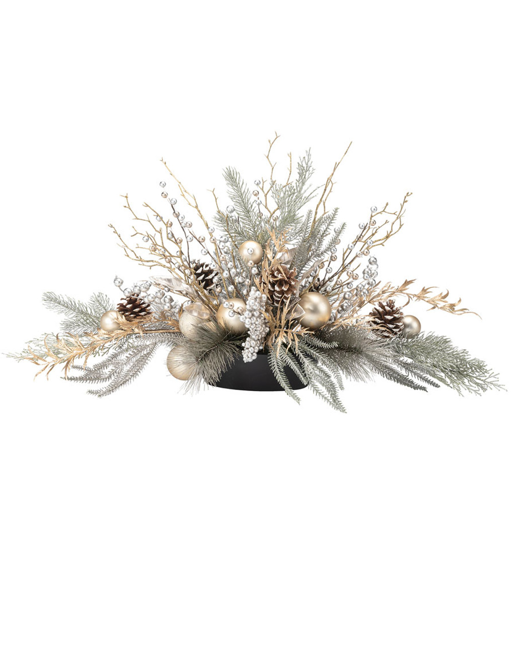 Champagne Elegance Artificial Holiday Centerpiece