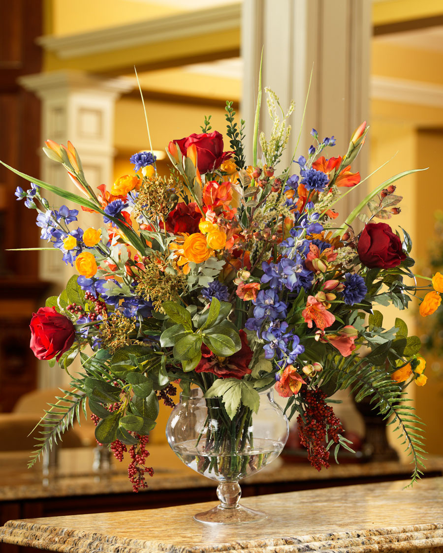 Glorious Garden Silk Flower Centerpiece