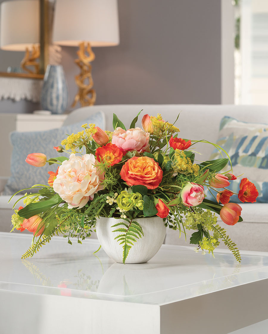 Citrus Sorbet Faux Flower Centerpiece