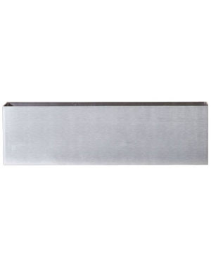 24" Cubicle/Ledge Plant Container - Brushed Chrome