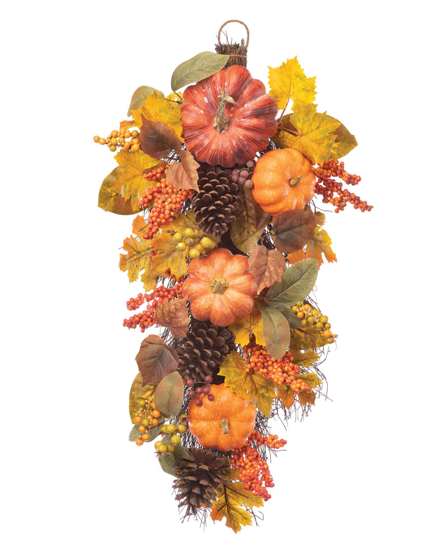 Pumpkins & Berries Autumn Teardrop