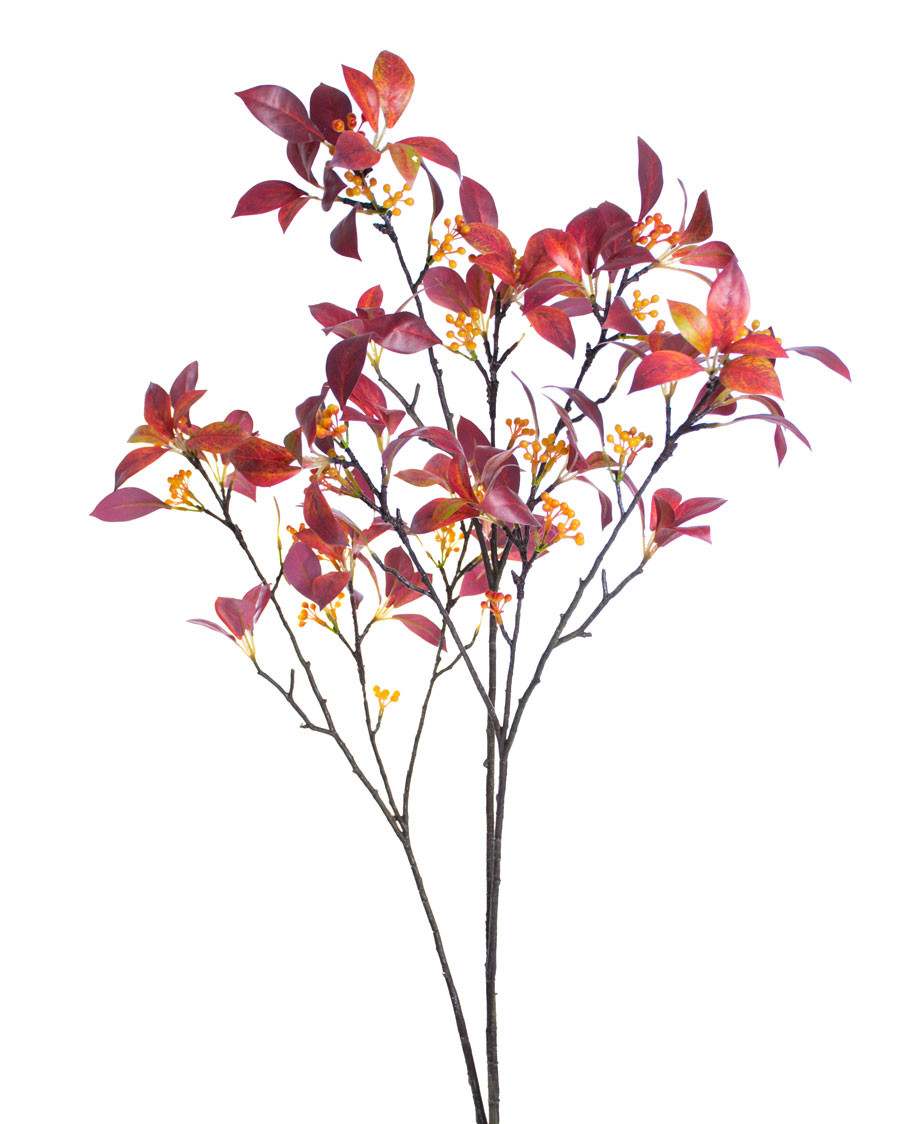 43" Sandcherry & Berries Artificial Foliage Stem Spray