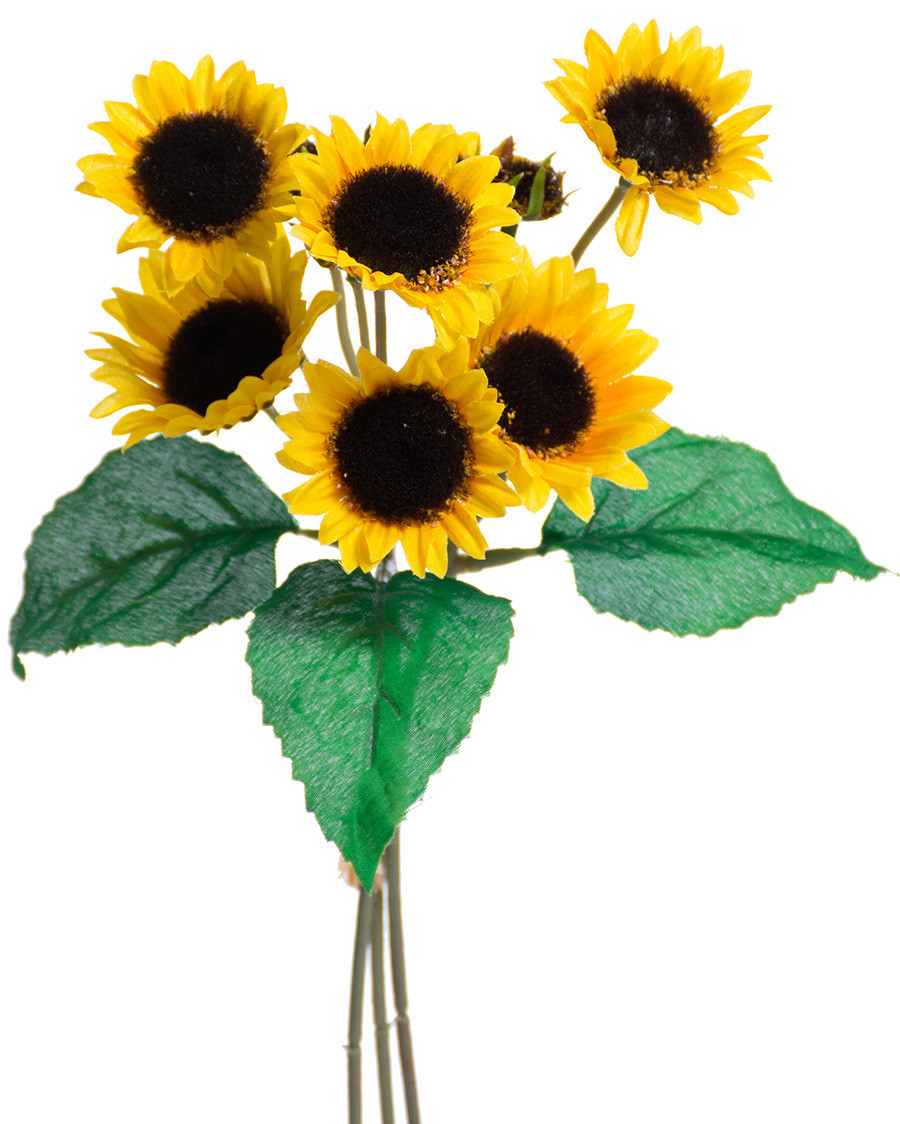 12" Artificial Mini Sunflower Bundle