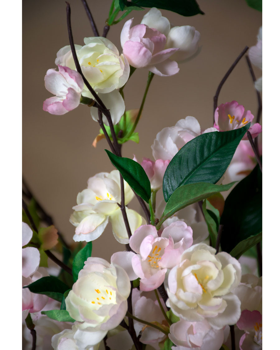 33" Apple Blossom Silk Flower Stem Spray