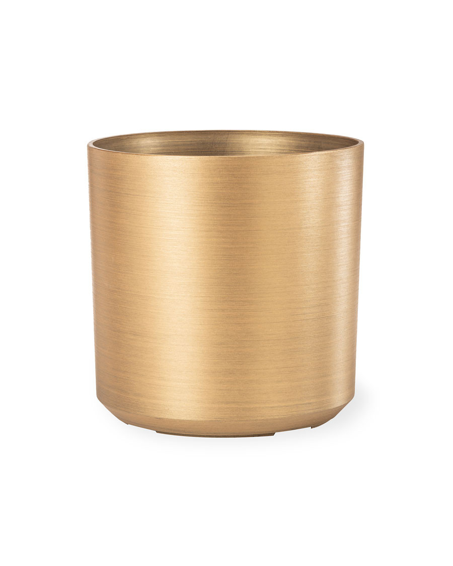 Spun Metallic Tree & Plant Container -  11" H x 11" W - Gold