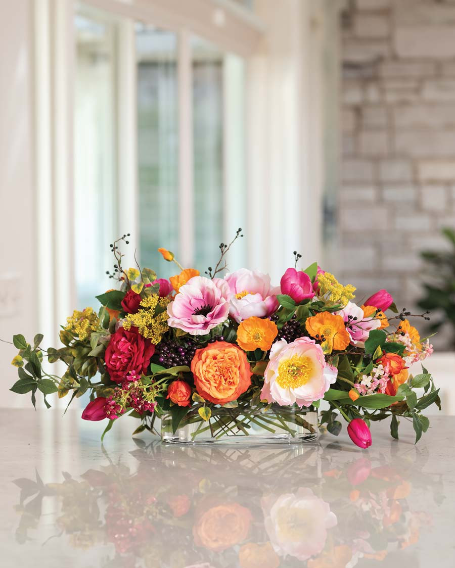 Garden Celebration Faux Flower Centerpiece