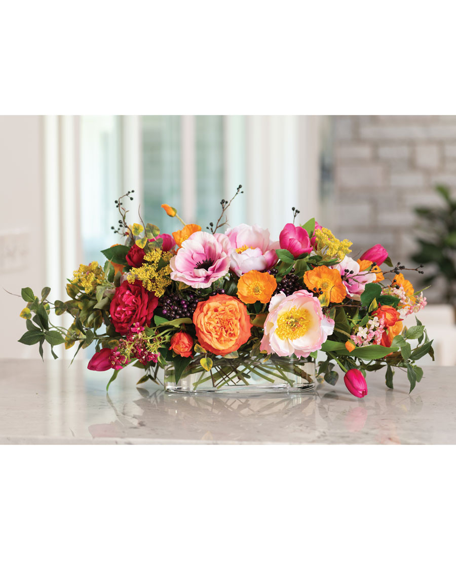 Garden Celebration Faux Flower Centerpiece 2 Garden Celebration Faux Flower Centerpiece