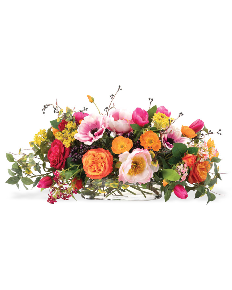 Garden Celebration Faux Flower Centerpiece 3 Garden Celebration Faux Flower Centerpiece