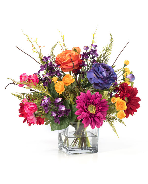 Festive Mood Silk Flower Centerpiece