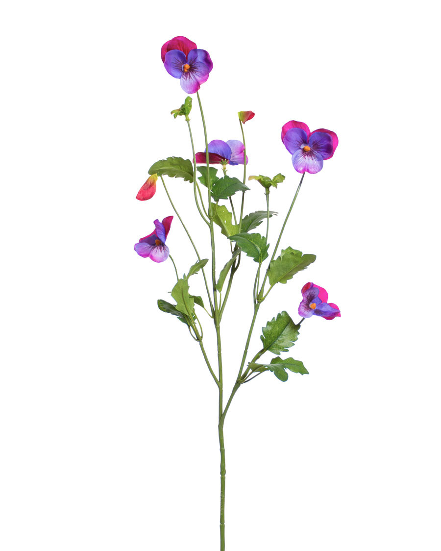 29" Pansy Silk Flower Stem Spray