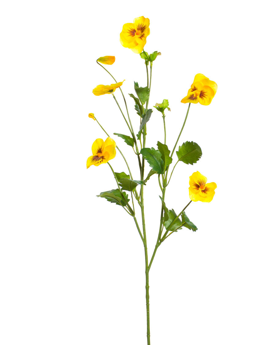 29" Pansy Silk Flower Stem Spray